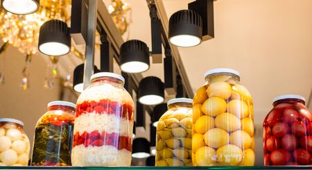 Pickled fermented vegetables for long-term storageの写真素材