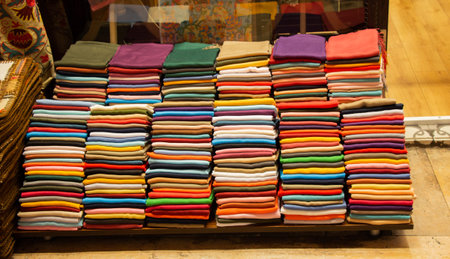 Examples of colorful fabric of various color and type