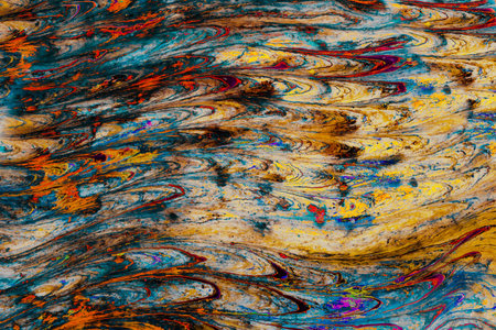 Traditional Ottoman Turkish abstract marbling art patterns as background