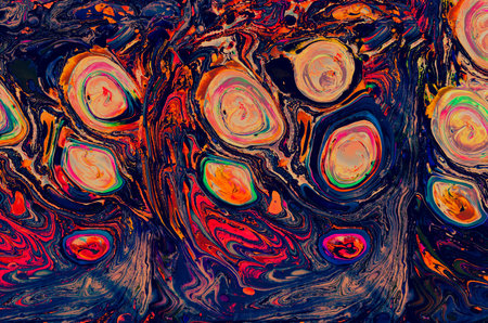 Traditional Ottoman Turkish abstract marbling art patterns as background