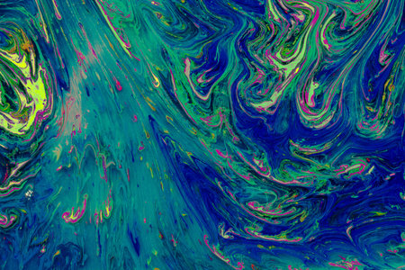 Traditional Ottoman Turkish abstract marbling art patterns as background