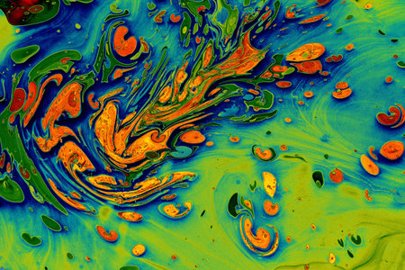Traditional Ottoman Turkish abstract marbling art patterns as background