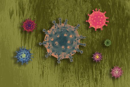 Stop COVID-19 Corona virus global outbreak pandemic diseaseの写真素材