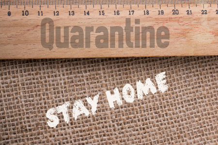 Coronavirus pandemic health advice.  stay at home.  Social distance. quarantined