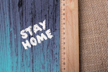 Coronavirus pandemic health advice.  stay at home. 
 Social distance. quarantinedの写真素材