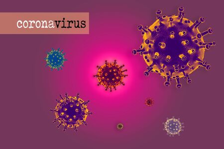 Coronavirus disease (COVID-19 )outbreak and coronaviruses influenza background.の写真素材