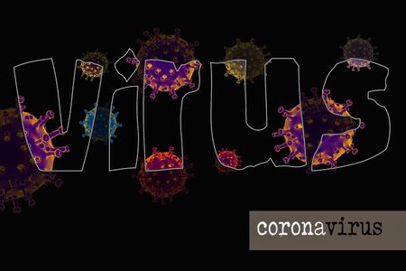 Coronavirus disease (COVID-19 )outbreak and coronaviruses influenza background.の写真素材