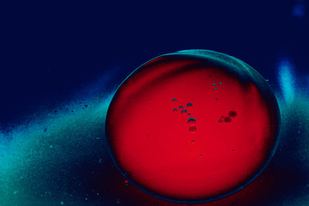 Colorful water bubles on water as abackground