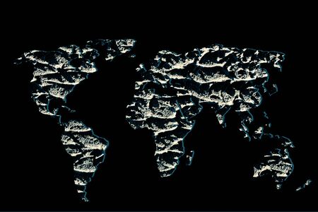 Roughly sketched out world map as global business conceptsの写真素材