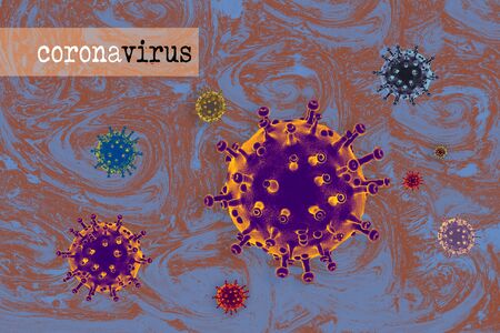 Coronavirus disease (COVID-19 )outbreak and coronaviruses influenza background.の写真素材