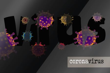 Coronavirus disease (COVID-19 )outbreak and coronaviruses influenza background.の写真素材