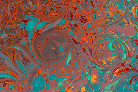 Abstract marbling floral pattern for fabric,tile design. background texture