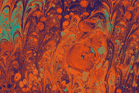 marbling art patterns as abstract colorful backgroundの写真素材