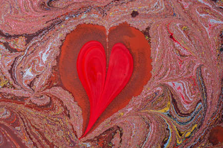 Abstract marbling heart pattern for fabric,  design. Creative marbling background textureの写真素材