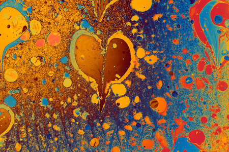 Abstract marbling pattern for fabric,  design. Heart, love, romantic conceptの写真素材