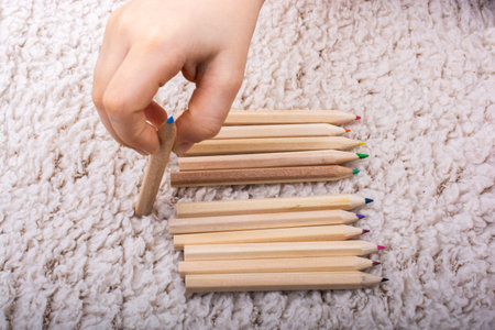 Variety of colors vector set of colored pencils. Drawing and painting