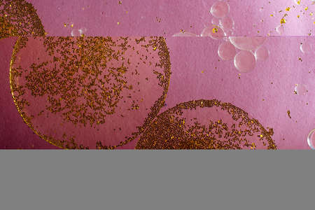 Air and oil bubbles inside water base form patterns