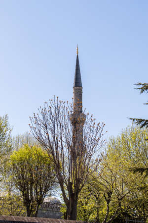 Minaret of an Ottoman style  mosque Mosques in viewのeditorial素材