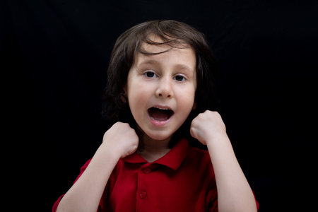 Little cute boy with adorable and happy smiling