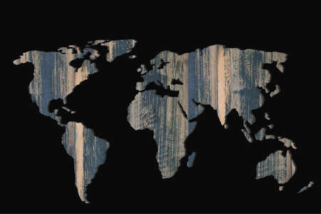 Roughly sketched out world map as global business conceptsの写真素材