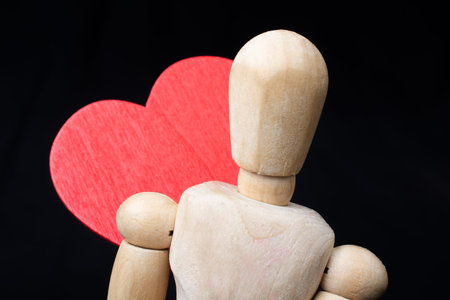 Heart shaped object in view as love conception