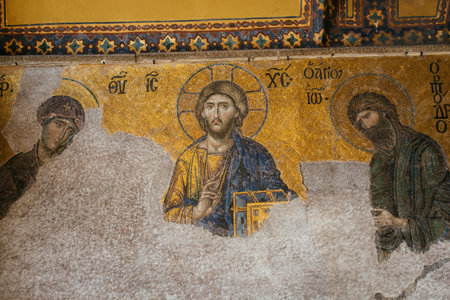 Hagia Sophia decorated with mosaics during Byzantine period