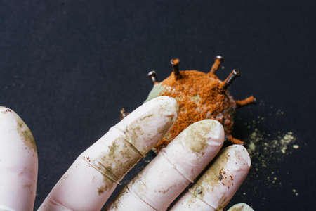 COVID-19 Corona virus global outbreak pandemic disease conceptの写真素材
