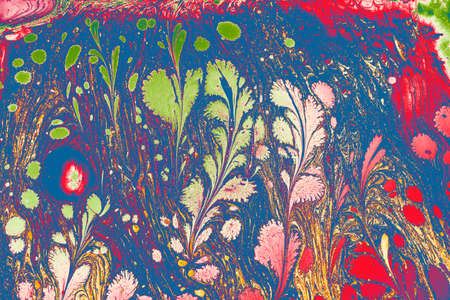 Abstract marbling floral pattern for fabric,tile design. background textureの写真素材