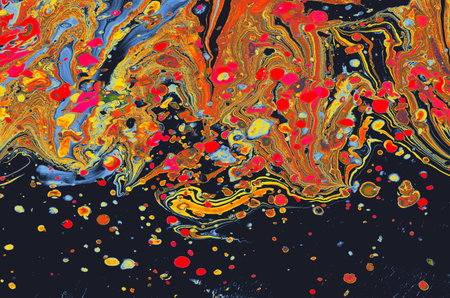 Traditional Ottoman Turkish abstract marbling art patterns as background