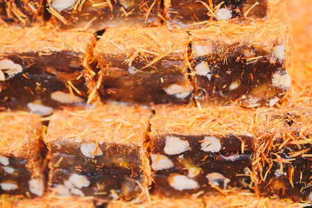 Load of traditional turkish delight lokum sugar coated soft candy