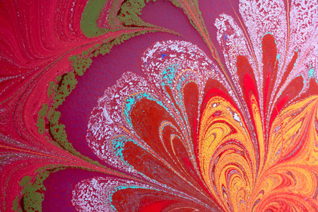 Abstract marbling floral pattern for fabric,tile design. background textureの写真素材