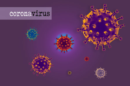 Coronavirus disease (COVID-19 )outbreak and coronaviruses influenza background.の写真素材