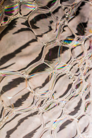 Oil bubbles inside water base form patterns
