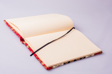 White notebook  on  a white color background inthe  viewの写真素材