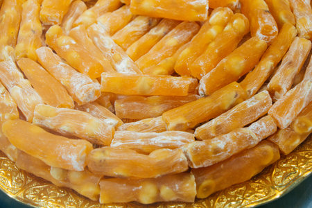 Load of traditional turkish delight lokum sugar coated soft candy