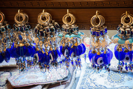 Evil eye bead as Amulet souvenir  from Turkeyの写真素材