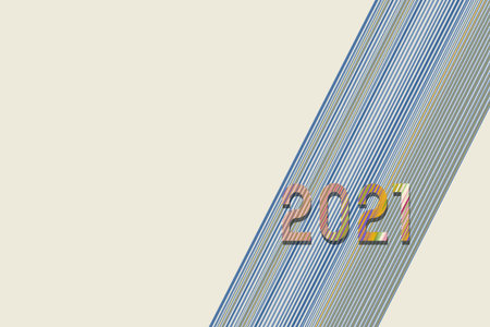 New Year 2021. Happy new year 2021 wording with modern concept.