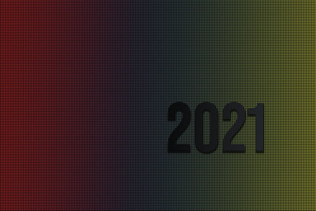 New Year 2021. Happy new year 2021 wording with modern concept.の写真素材