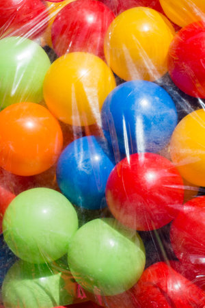 Rubber ball of various color as a background