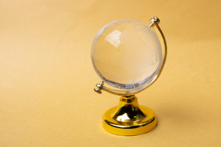 World globe cystal glass  Global business  and ecology concept.の写真素材