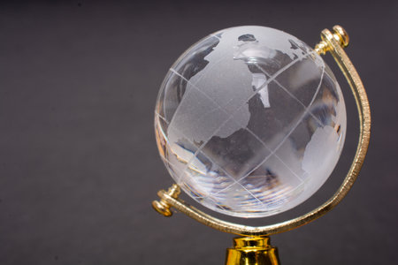 World globe cystal glass  Global business  and ecology concept.の写真素材