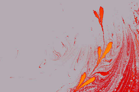 Creative ebru art background with  abstract paint.  Marbling texture floral patternsの写真素材