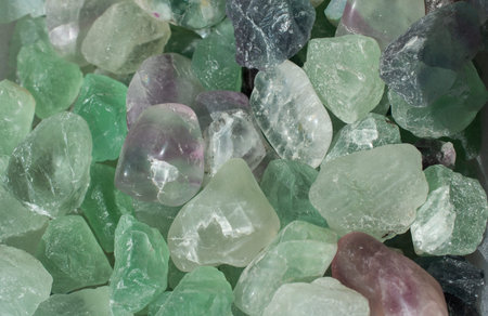 Fluorite green crystal, shades of green, magent