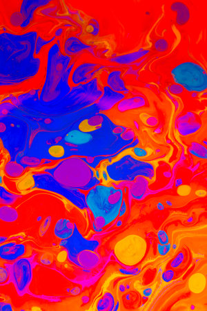 Traditional Ottoman Turkish marbling art patterns as abstract background