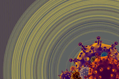 COVID-19 Coronavirus disease  outbreak background. Stop spreading Corona virus global pandemic outbreakの写真素材