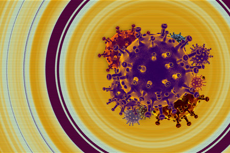 COVID-19 Coronavirus disease  outbreak background. Stop spreading Corona virus global pandemic...