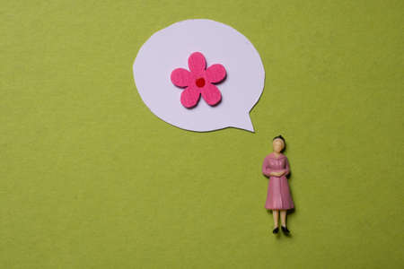 Mini speech bubble for expressing idea, thought and speechの写真素材