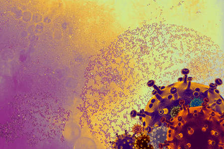 COVID-19 Coronavirus disease  outbreak background. Stop spreading Corona virus global pandemic outbreakの写真素材