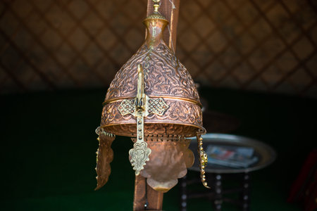 Decorative metal  Helmets Of  Warriors Of Turkish Ottoman empire