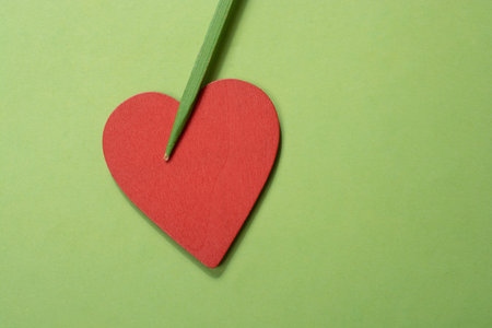 Heart shape icon as love and romance conceptの写真素材